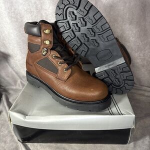 Vintage Sears ROEBUCKS 84931 Brown Pebble Leather Work Hiking Boots 13D New!